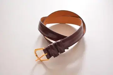 빈티지 COBBLER 캐나다제 네이비 콘테스 가죽 벨트 34