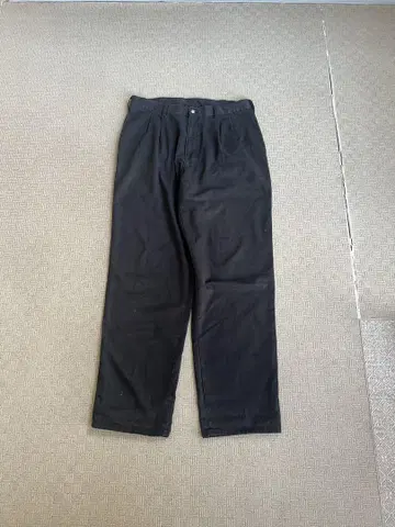 puritan 90s black wide cotton pants