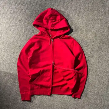 UNIQLO 더블 지퍼 후드티 빨간색 M