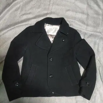 블랙 울 피코트 S