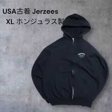 USA 구제 의류 Jerzees 지퍼 후드티 XL 온두라스 제조