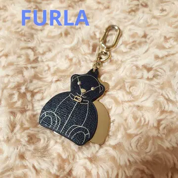 FURLA 곰 모양 키링 네이비