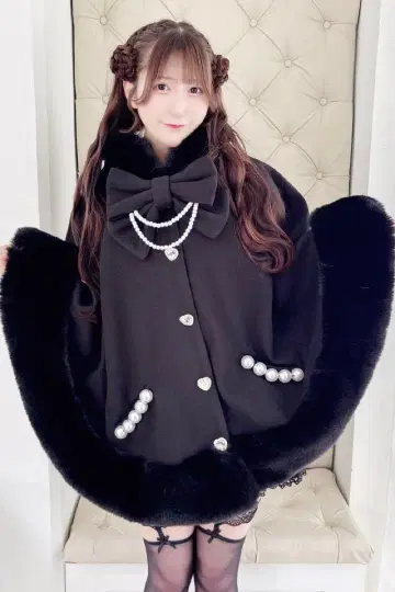 MA*RSPrincess Melody 리본 포함 케이프 코트