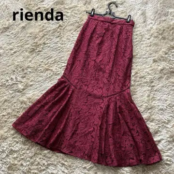 [ 미사용품 ] rienda 리엔다 커팅 레이스 머메이드 스커트 S