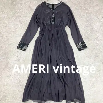 아메리 빈티지 AMERI 시어 레이어드 롱 원피스 꽃무늬