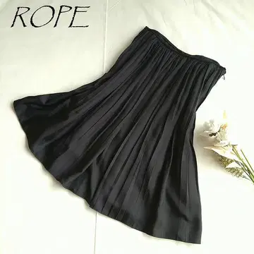 ROPE 로페 플리츠 플레어 미디 스커트 0459
