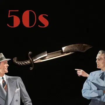 빈티지 넥타이 핀 50s 레트로 로카빌리 검 소드 앤티크