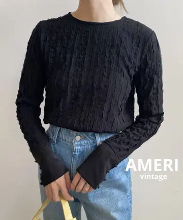 [ 새상품급 ] AMERI TAPE EMBROIDERY TOP
