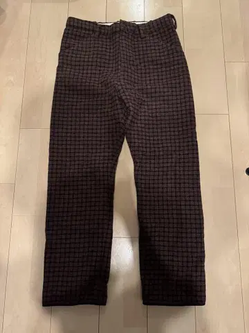 17aw SUNSEA 'NETWORK CHECK 519 PANTS'