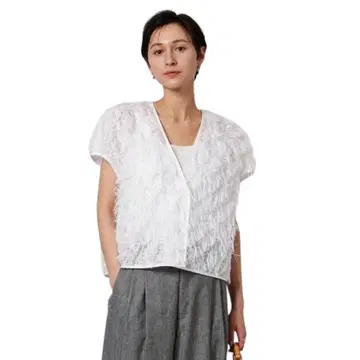 UNITED ARROWS 헤어리 컷 자카드 베스트