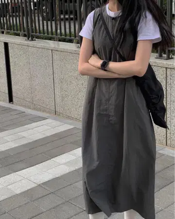 NUGU anyonemore 나일론 콜나시 원피스 [16일까지]