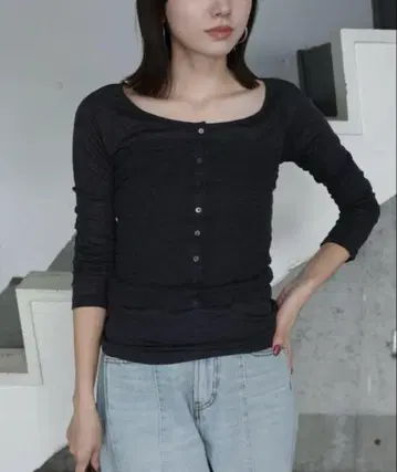 시어 울 레이어링 상의