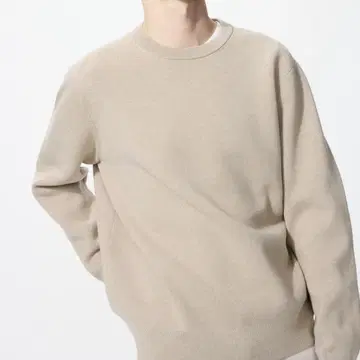 유니클로 워셔블 밀라노 리브 크루넥 스웨터