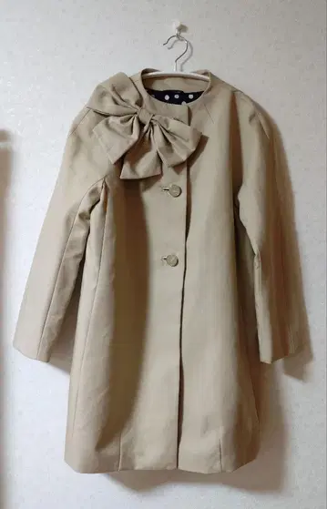 케이트 스페이드 도로시 트렌치 코트 베이지 리본