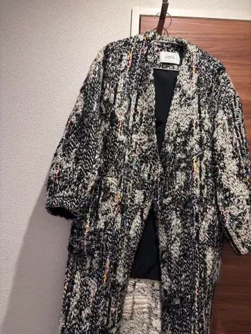 GREED international 마리아 트위드 롱 코트