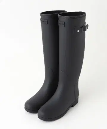 미사용 HUNTER 블랙 롱 부츠 스터드 부착 23cm