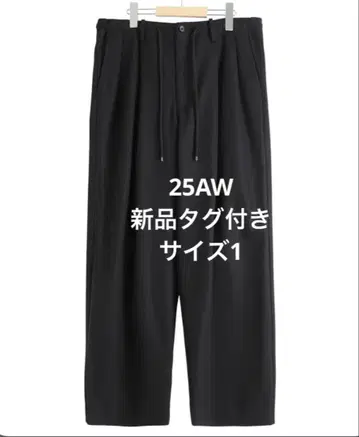 25AW [새상품] 오가닉 코튼 40/2 개버딘/더블 플리츠