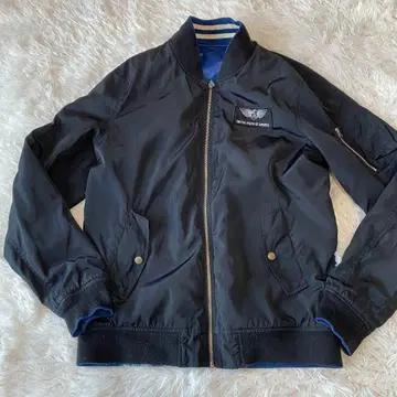 Double Focus 바시티 자켓 리버서블 LL 광택 래글런