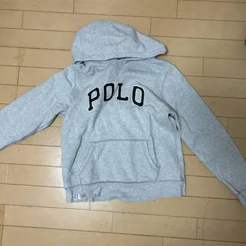 POLO 랄프 로렌 그레이 후드티 후드 부착