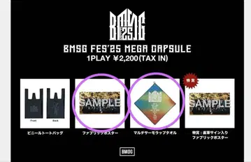 BMSG FES25 메가 가챠 써모 랩 타월 패브릭 포스터