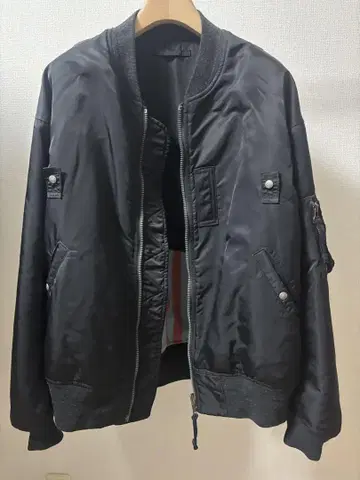 블랙 MA-1 플라이트 자켓