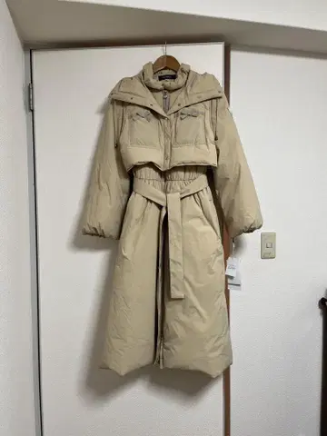 엠즈 그레이시 40 사이즈 베이지 다운 코트
