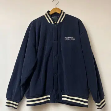 90s NAUTICA 네이비 바시티 자켓 플리스 사이즈 XL