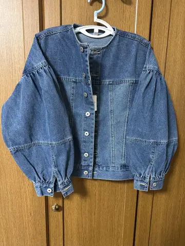 데님 자켓 벌룬 소매
