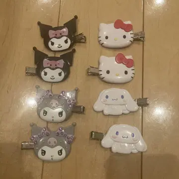 캐릭터 헤어 클립 4개 세트