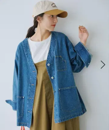 스튜디오 클립 V넥 데님 커버올