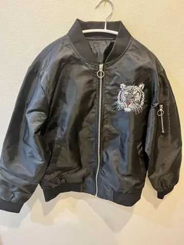 GXP1999 호랑이 자수 블랙 봄버 자켓 M