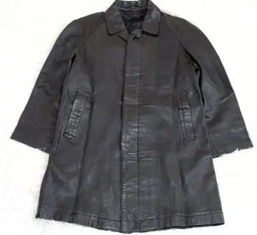 빈티지 가죽 코트 카 코트 빈티지 래글런 슬리브 천연 가죽