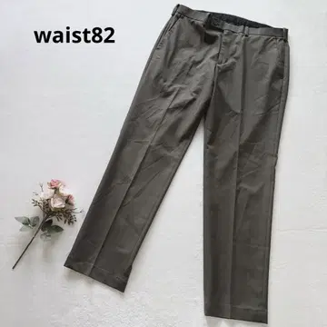 노브랜드 다크 카키 슬랙스 팬츠 허리 82 오피스 포멀