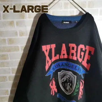 레어 X-LARGE 엑스라지 니트 스웨터 블랙 자수