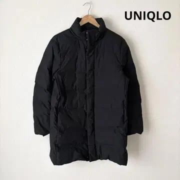 유니클로 심리스 다운 코트 롱 다운 자켓 블랙