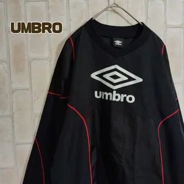 엄브로 UMBRO 나일론 풀오버 피스테 블랙 센터 로고