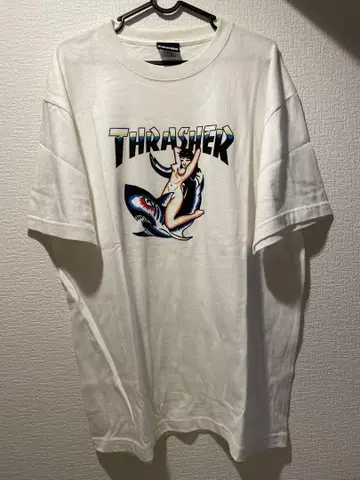 THRASHER 화이트 T셔츠 그래픽