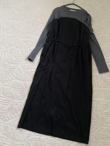 새상품급 카프리슈 레마쥬 절개 원피스 리브 니트 긴팔 롱