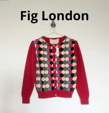 택 포함 새상품 fig london 코바늘 패턴 니트 가디건
