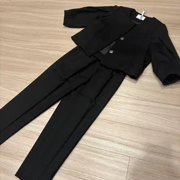 블랙 셋업 팬츠 자켓
