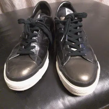 레어 한정 컬러 컨버스 와스타 J 콤비 가죽 OX 블랙