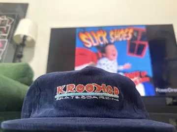 USA KROOKED skateboards 코듀로이 캡 네이비