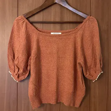 MACPHEE 로 실크 퍼프 슬리브 풀오버