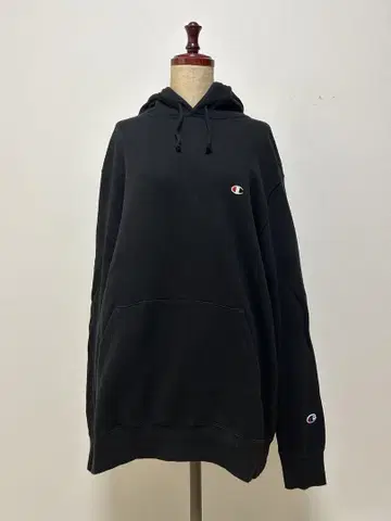 Champion 남성용 오버 사이즈 후드티 블랙