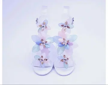 제프리 캠벨 플라워 클리어 힐 샌들 24cm 상자 포함