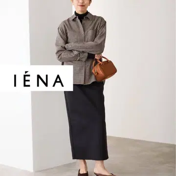 새상품급 IENA 울 혼방 테드 트윌 체크 셔츠 SLOBE IENA