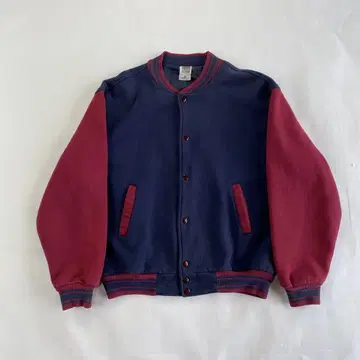 90s fruit of the loom 맨투맨 바시티 자켓 크롭