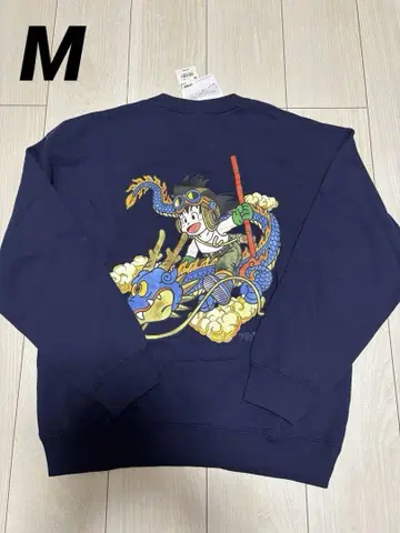 드래곤볼 손오공 맨투맨 트레이닝복 네이비 M UNIQLO
