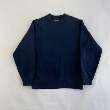 00s LLBEAN 맨투맨 트레이닝복 무지 네이비 짧은 기장 앞 V넥