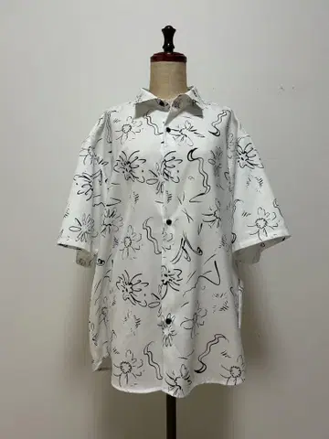 THE SHOP TK 남성용 오버 사이즈 꽃무늬 반팔 셔츠